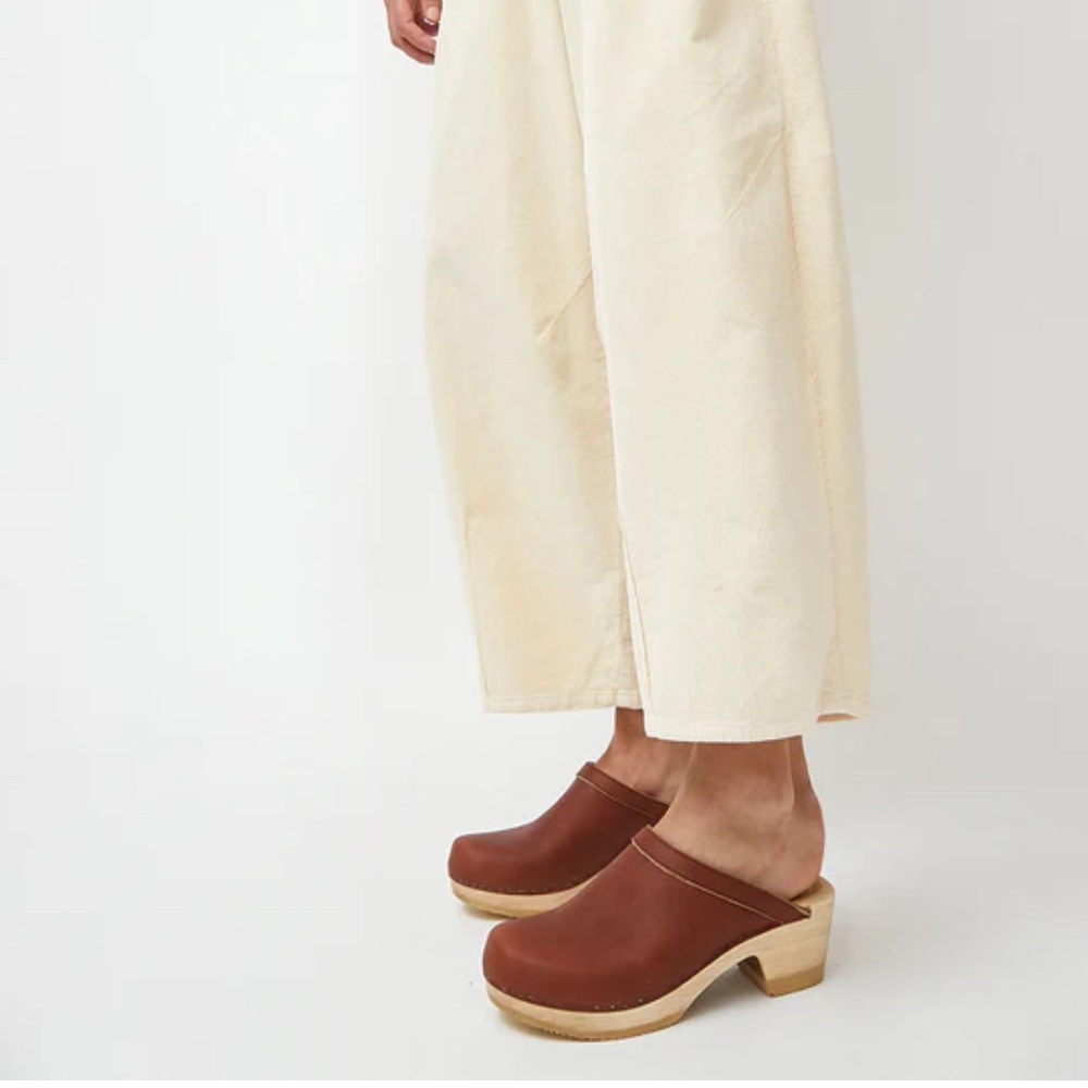 No.6 Old School Clog Mid Heel in Bourbon US Size 6/EU Size 37